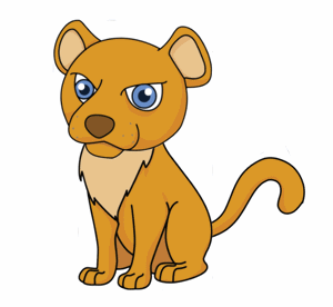 Gif animé lionceau